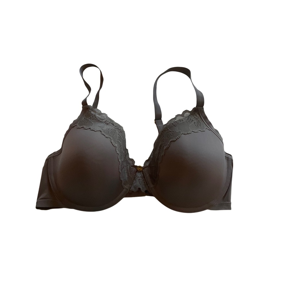 Natori Underwire Bra Womens 36C Black Lace Trim Padded Adjustable‎ Straps